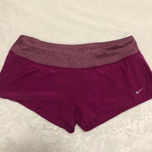 Pink nike running shorts